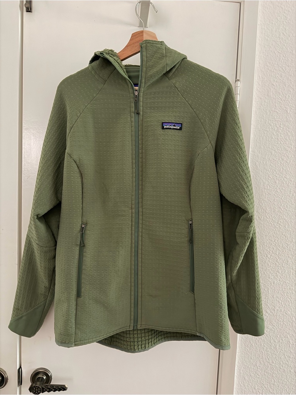 Patagonia Women’s Olive Green Hooded Zip Jacket